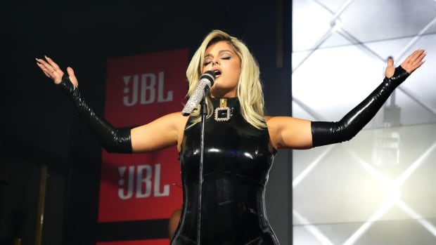 Bebe Rexha performing at JBL Fest at Virgin Hotels Las Vegas in Nevada