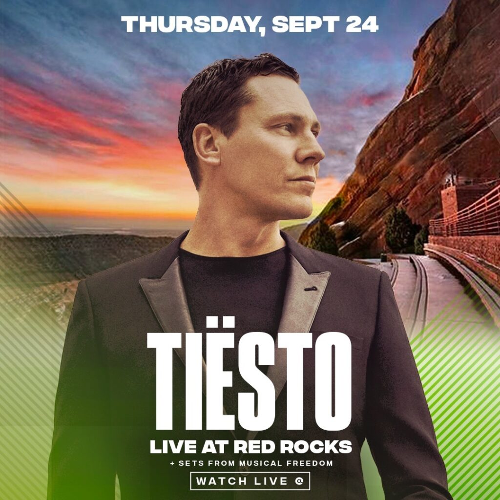 Tiësto Set To Play Live From The Red Rocks Amphitheater Alongside” />  