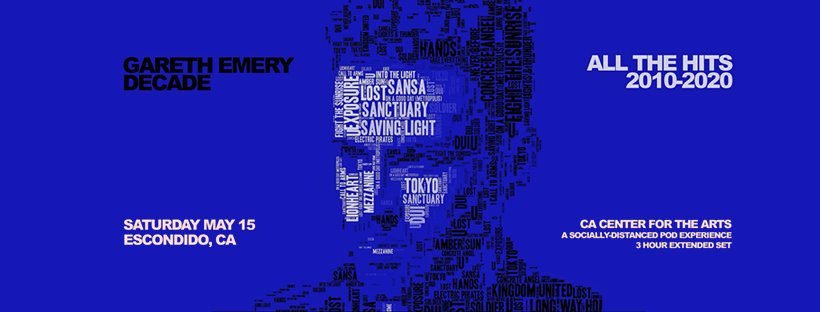 Gareth Emery Announces 'Decade' Pod Party Concert Series