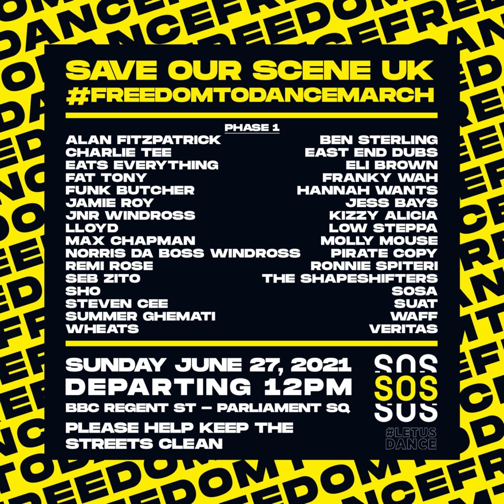 Save Our Scene UK Presents #FREEDOMTODANCE on Sunday 27th June