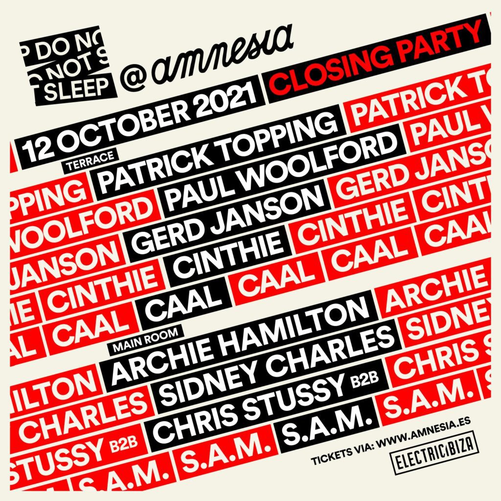Do Not Sleep Reveals Lineup of 2021's Closing Party at Amnesia Ibiza