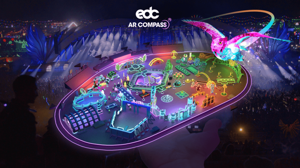 Snapchat's AR Compass lens gave EDC attendees a holistic view of the grounds with the ability to generate updated set times at each stage with just a click.