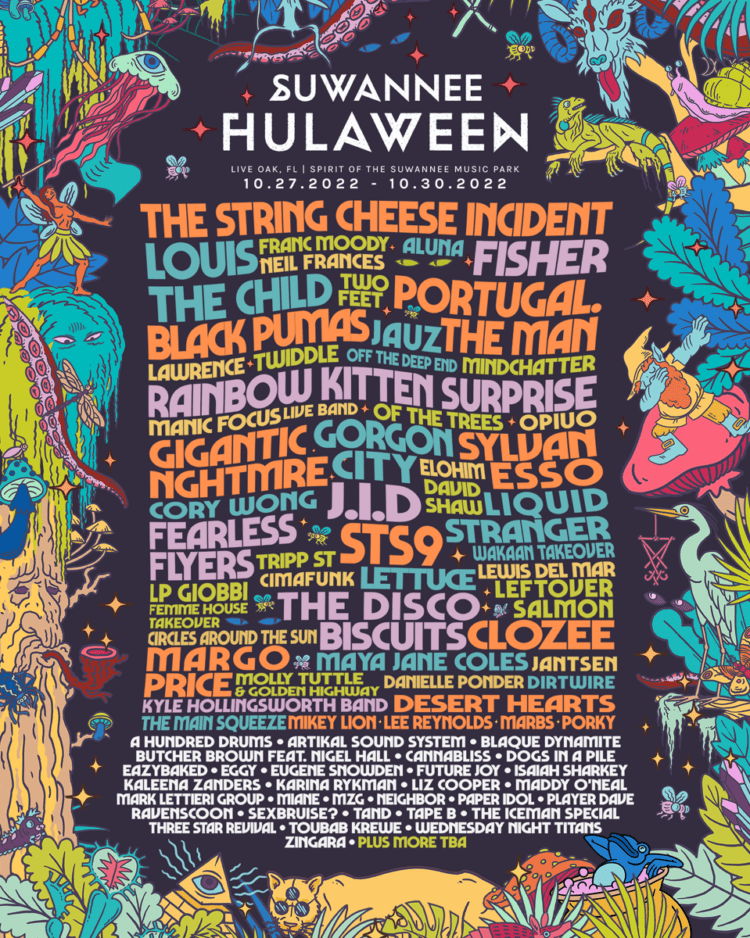 Suwannee Hulaween Announces Stacked Lineup