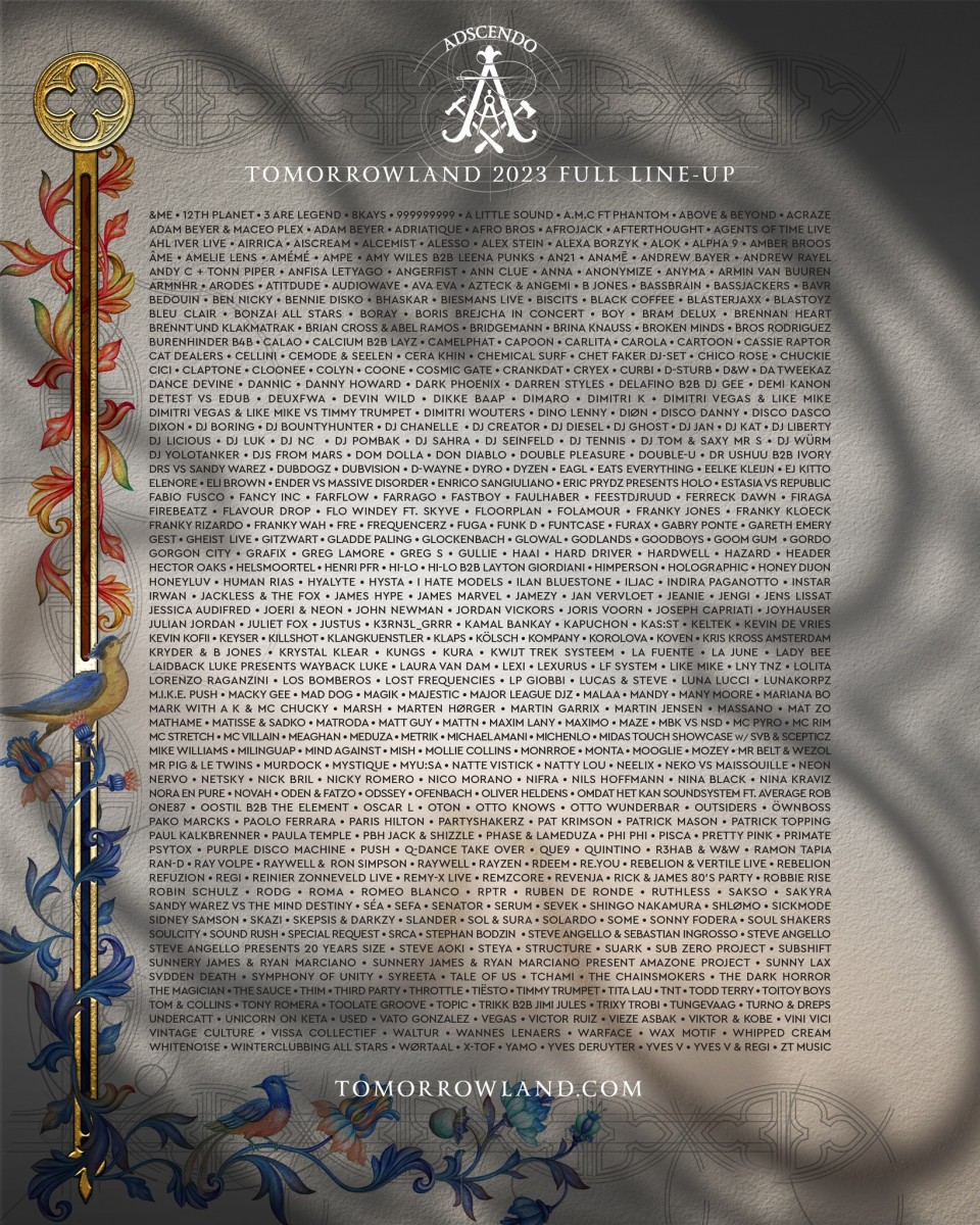 Here Is Your Full Tomorrowland 2023 Lineup