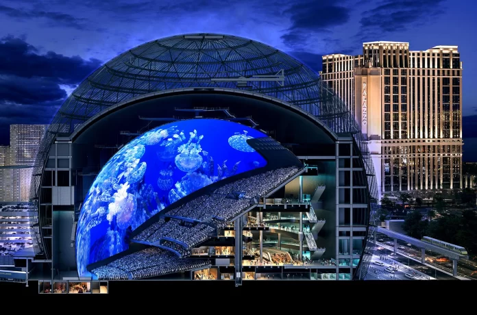 New MSG Sphere in Las Vegas Tests LED Panels