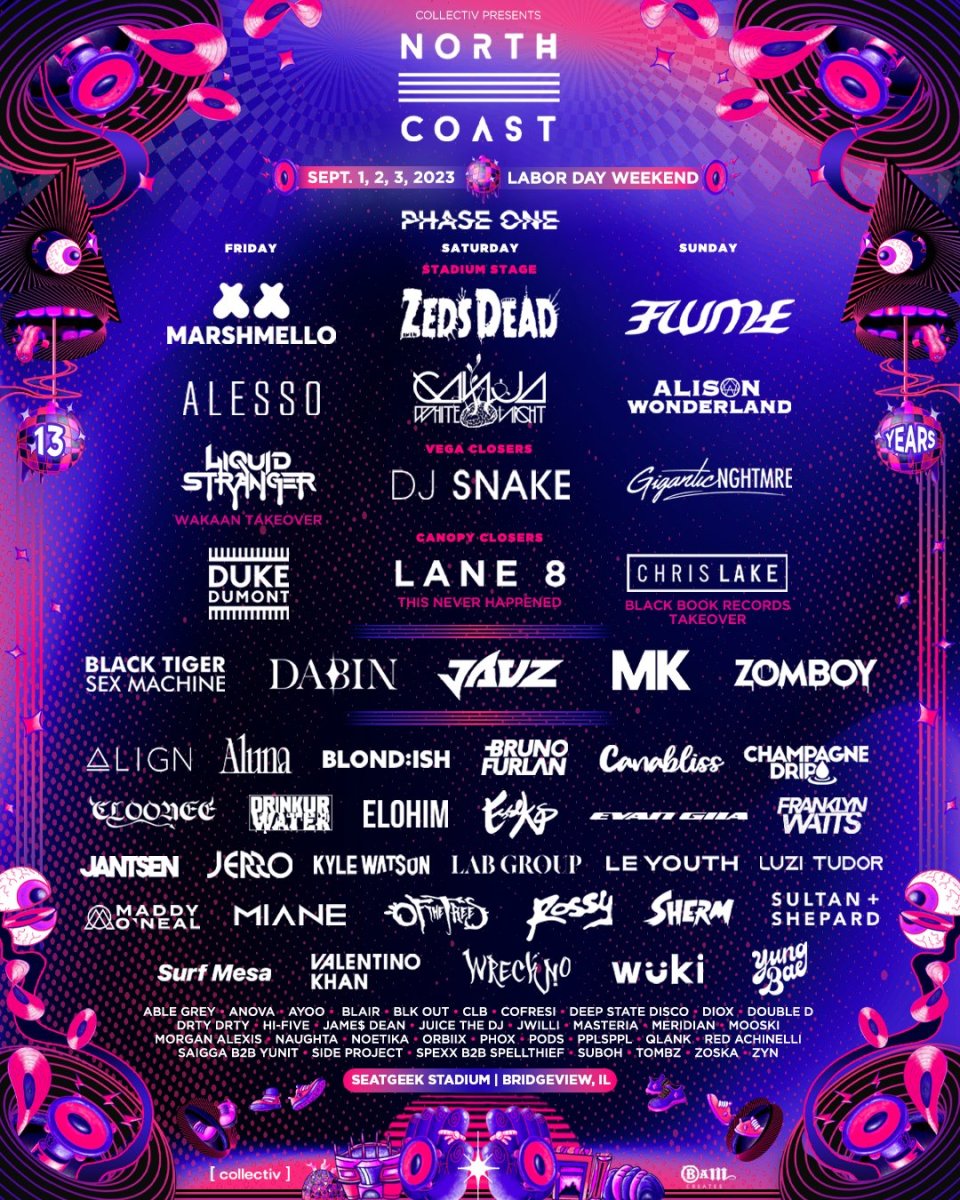 Flume, Alison Wonderland, DJ Snake, More Confirmed for North Coast Music Festival 2023