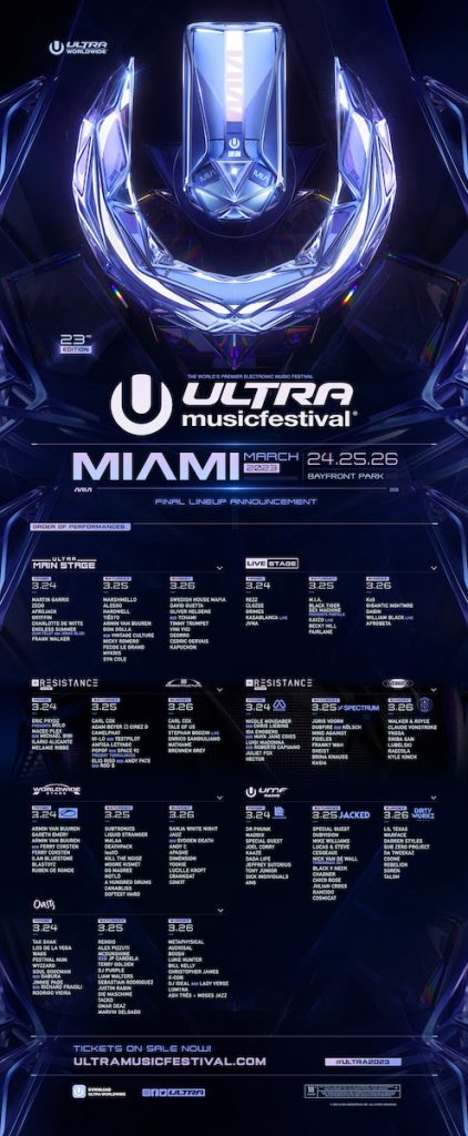 Ultra Reveals 2023 Stage Lineups