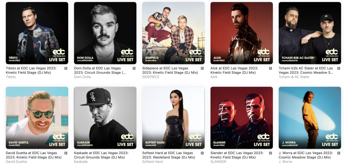 80 EDC Las Vegas 2023 Sets Now Available on Apple Music