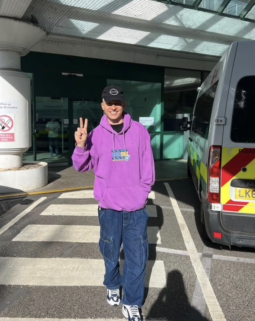 Michael Bibi leaving hte hospital after first stage of main phase is over