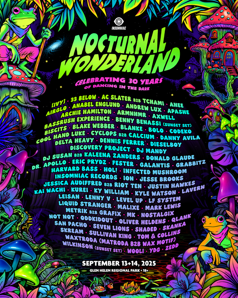 Nocturnal Wonderland Reveals Lineup for 30th Anniversary