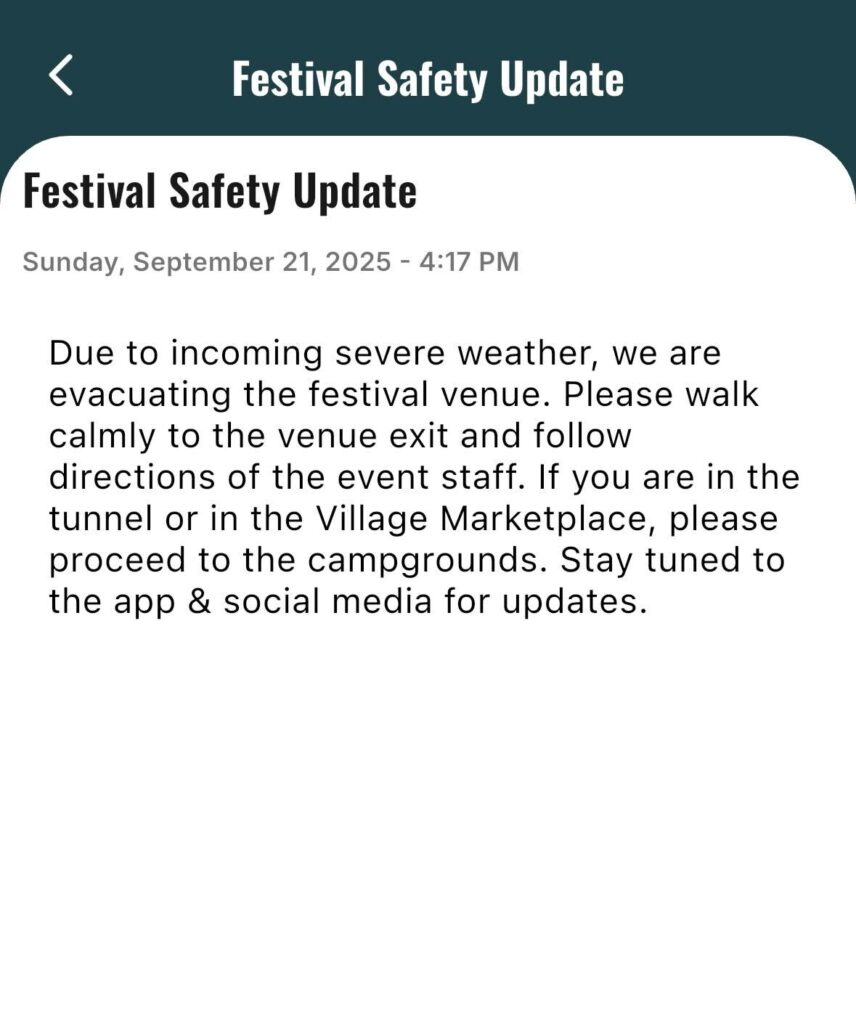 Lost Lands Temporarily Evacuates Festival Grounds Due to Incoming Severe Weather