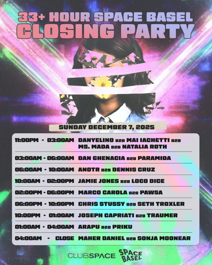 Space Basel Closing Party Lineup 2025