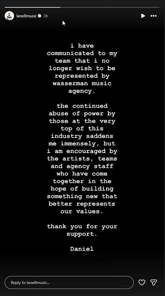 Levity, Lane 8 Among First Electronic Artists to Leave Wasserman in Response to Epstein Files