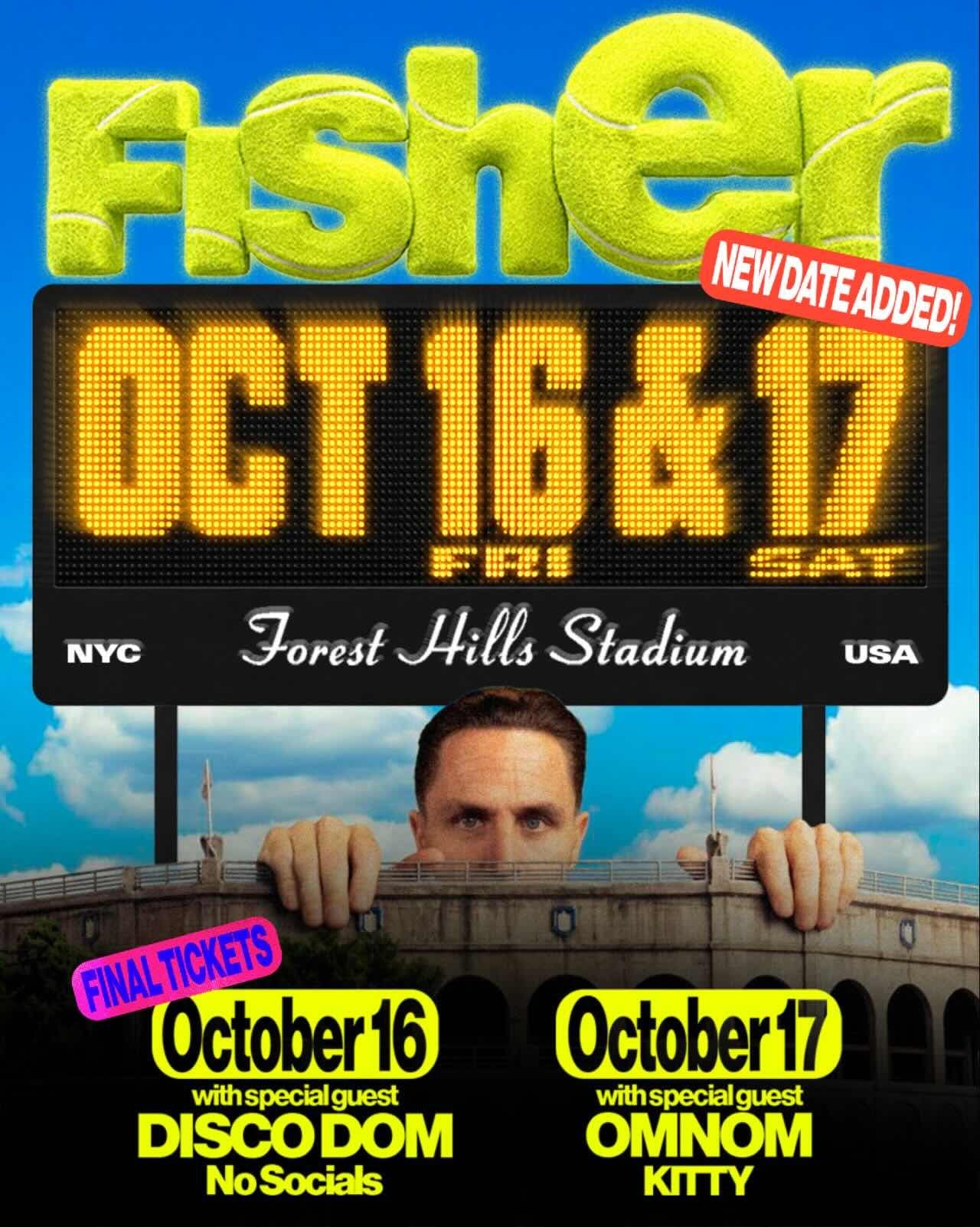 FISHER Announces Two Massive Headline Shows at Forest Hills Stadium