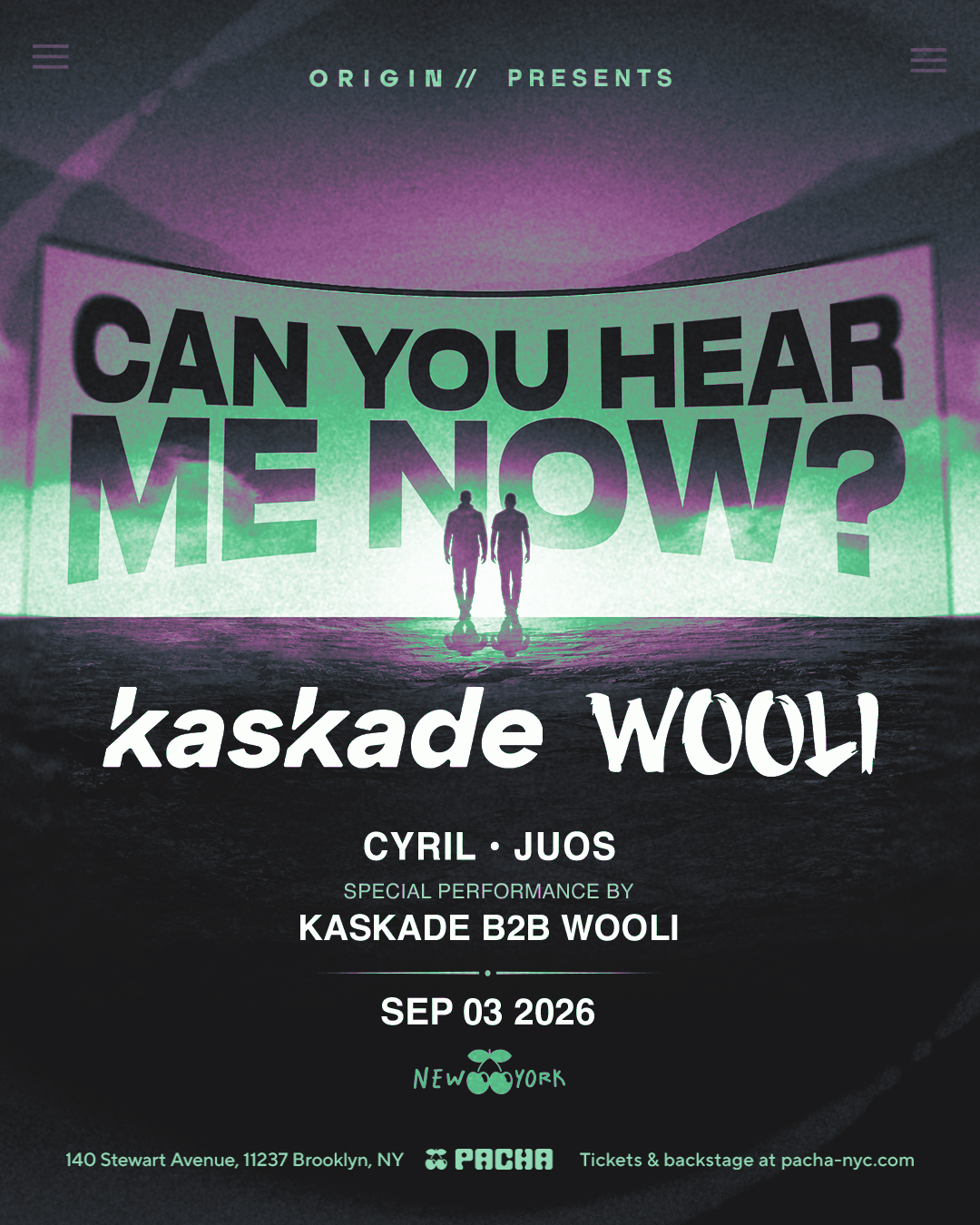 Kaskade and Wooli to B2B at Pacha New York