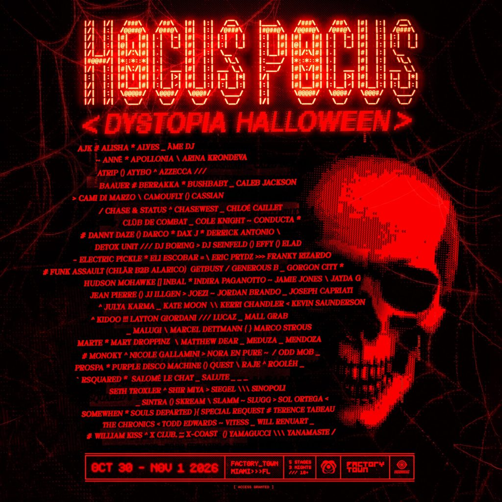 Factory Town, Hocus Pocus, Dystopia Halloween, lineup, Insomniac
