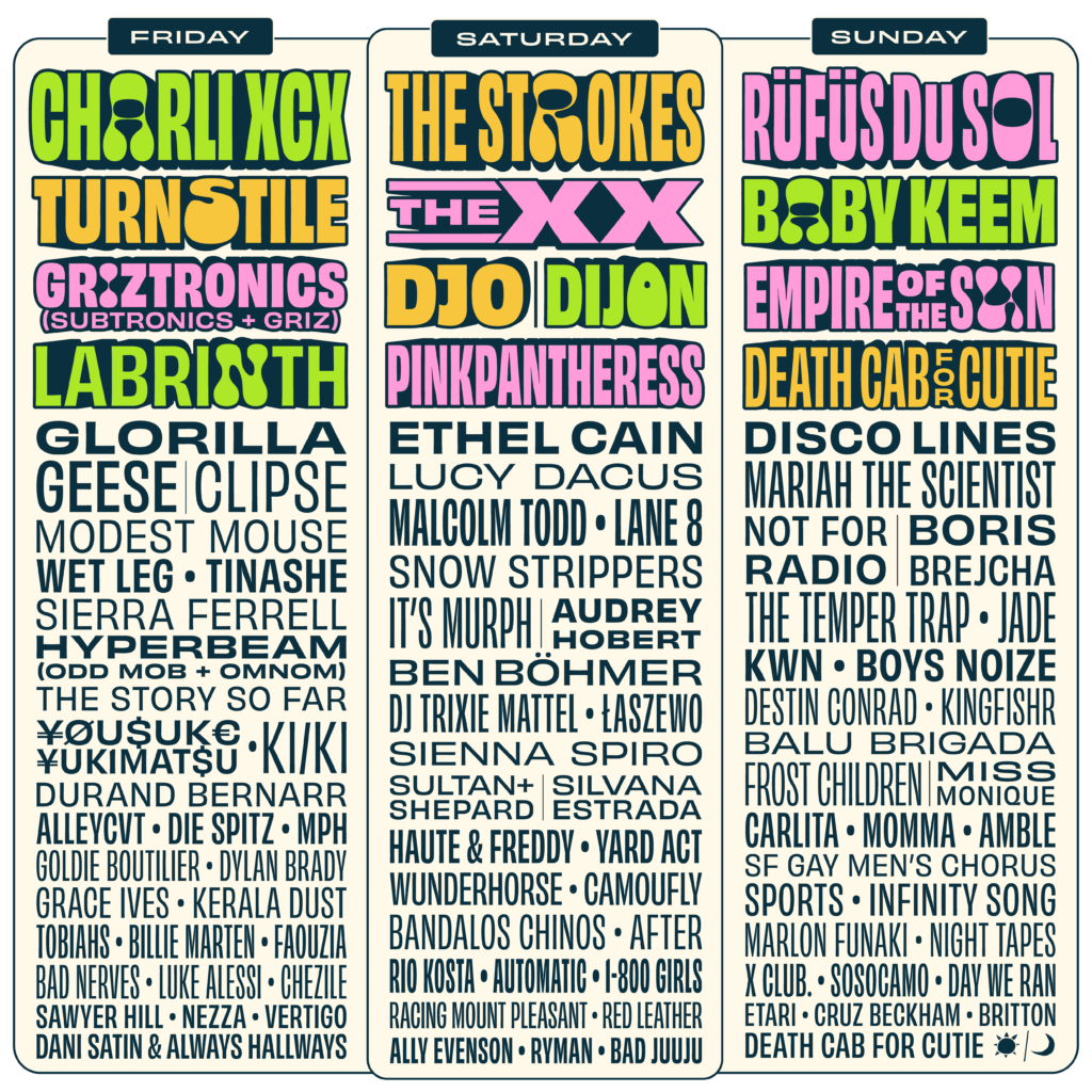 Outside Lands 2026 Full Lineup